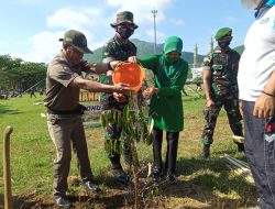 Kodim 1628/SB Bersinergi Tanam Ribuan Pohon, Serentak Di Seluruh Wilayah Sumbawa Barat
