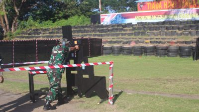 Dan Yonif 742 Juara Lomba Menembak Eksekutif Polda NTB Dalam Rangka HUT Bhayangkara 76