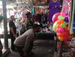 TNI Polri di Sakbar Kompak Pantau Keamanan Pasar Umum Montong Beter